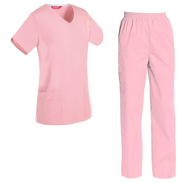 Women's Scrubs Set Scrub Top and Pants Scrubs Set