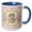 Blue/White, variant on 3drose, Regal Pastel Mod Damask Monogram Initial S, 15oz Two-tone Blue Mug
