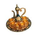 thumbnail image 2 of yuksok Turkish Teapot Set Art Crafts Metal Turkish Coffee Set for Christmas Gift Party blue, 2 of 9