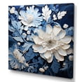thumbnail image 2 of Designart "Seasonal Flowers In Watercolor Blues And Whites III" Flowers Canvas Prints, 2 of 7