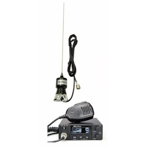 CB Starter Kit: Anytone AT 505PRO Compact CB Radio and CB40 Trunk Lip Mount Antenna