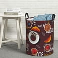 thumbnail image 5 of Goofa A Cup Of Black Coffee On A Saucer Printed Circular Hamper,Laundry Basket with Handles,Storage Baskets Foldable,Large Capacity Laundry Hamper-, 5 of 8