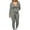 Grey, variant on Women Two Piece Outfits Workout Sets Bodycon Tracksuit Long Sleeve Zip Up Hoodie Jacket Jogger Matching Sweat Pants Set