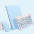 thumbnail image 1 of Ipad Air2/17/18 Keyboard Case With Mouse,9.7 Inch Generation Case With Detachable Wireless Bluetooth Keyboard Pencil Holder Leather Smart Cover Blue, 1 of 4