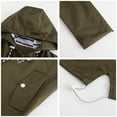 thumbnail image 5 of ZZwxWA Womens Waterproof Rain Coats Lightweight Hooded Long Rain Jacket Drawstring Waist Zipper Windbreaker with Pockets, 5 of 7