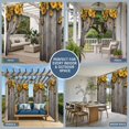 thumbnail image 5 of Summer Sunflower Outdoor Curtains for Patio, Country Style Floral Wood Grain Waterproof Outside Curtains Privacy Blackout Curtain for Porch Pergola Cabana, 2 Panel 54W x 84L Inch, 5 of 9