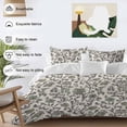 thumbnail image 4 of Sage Green Leaf Bedding 3 Piece Duvet Cover Set California King, Vintage Farmhouse Boho Pastoral Tribal Soft Microfiber Comforter Cover with Zipper Closure & Pillowcases, FadeResistant Quilt Cover, 4 of 9