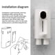thumbnail image 5 of Dispensador automático de enjuague bucal montado en la pared | Máquina de enjuague bucal de baño recargable por USB con 2 tazas magnéticas invertidas | Salida ajustable de 10/20/30 ml | Uso familiar, 5 of 6