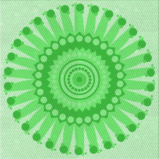 Ahgly Company Tapis d'Intérieur Lavable en Machine Carré Vert Transitionnel, 5 Pieds Carré