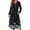 Black_Flower, variant on KISSGAL Women Nightgowns Long Sleeve Sleepshirts Pleated Long Nightdress V Neck Curved Hem Night Gown Sleepwear with Pockets