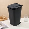 thumbnail image 3 of Mini Wheeled Trash Can with Lid | Small Plastic Storage Bin with Handles and Wheels for Desktop, Kids Toy, Office Organizer, Multi-Purpose Mini Trash Can, 3 of 3