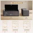 thumbnail image 3 of HOMCOM Storage Ottoman Bench, Ottoman with Wide Padded Seat, Dark Grey, 3 of 10