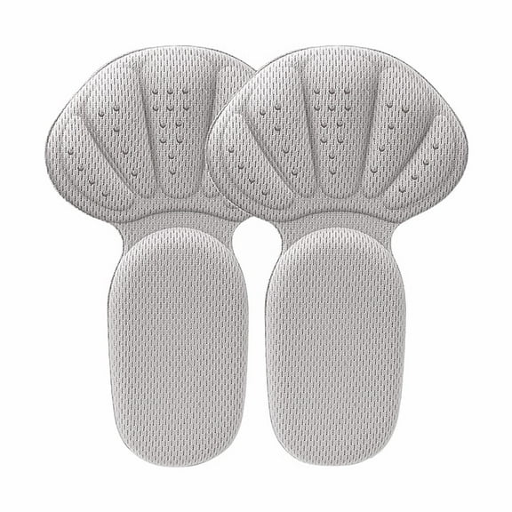 Heel Cushion Pads & Two In One Knitted Surface Sponge Heel Cushion Inserts Super Soft And Comfortable Heel Cushion Pads To Blisters Heel Pains And Loose Shoe Pumice Stones (A-Grey, One Size)