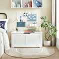 thumbnail image 2 of VASAGLE Storage Chest, Storage Trunk with 2 Safety Hinges, Storage Bench, Shoe Bench, 15.7 x 39.4 x 18.1'', White, 2 of 5