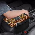 thumbnail image 4 of Uourmeti Car Center Console Cover Pad with Sunflower Giraffe Print, Soft Non-Slip Polyester Cover for Most Cars and SUV Interior, 4 of 6