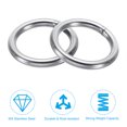 thumbnail image 4 of Unique Bargains 30mm Metal O Rings, 4 Pack 304 Stainless Steel Round Rings for Hardware Bags, 4 of 7