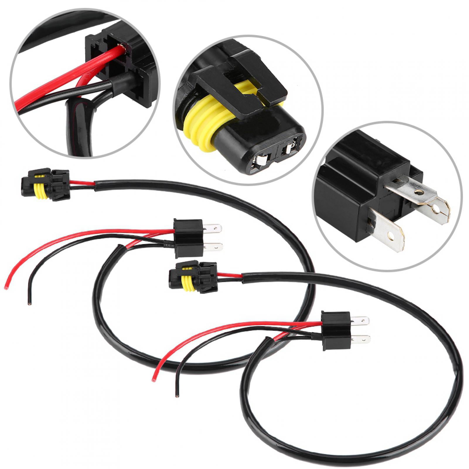 H4 to 9006 Bulbs Wire Harness Headlight Fog Light Harness Conversion Adapter Cable Ymiko 2pcs H4 Converter Cable