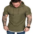 thumbnail image 1 of PENGXIANG Sweat à Capuche à Manches Courtes pour Homme S'Adapte à un T-Shirt Slim, 1 of 6