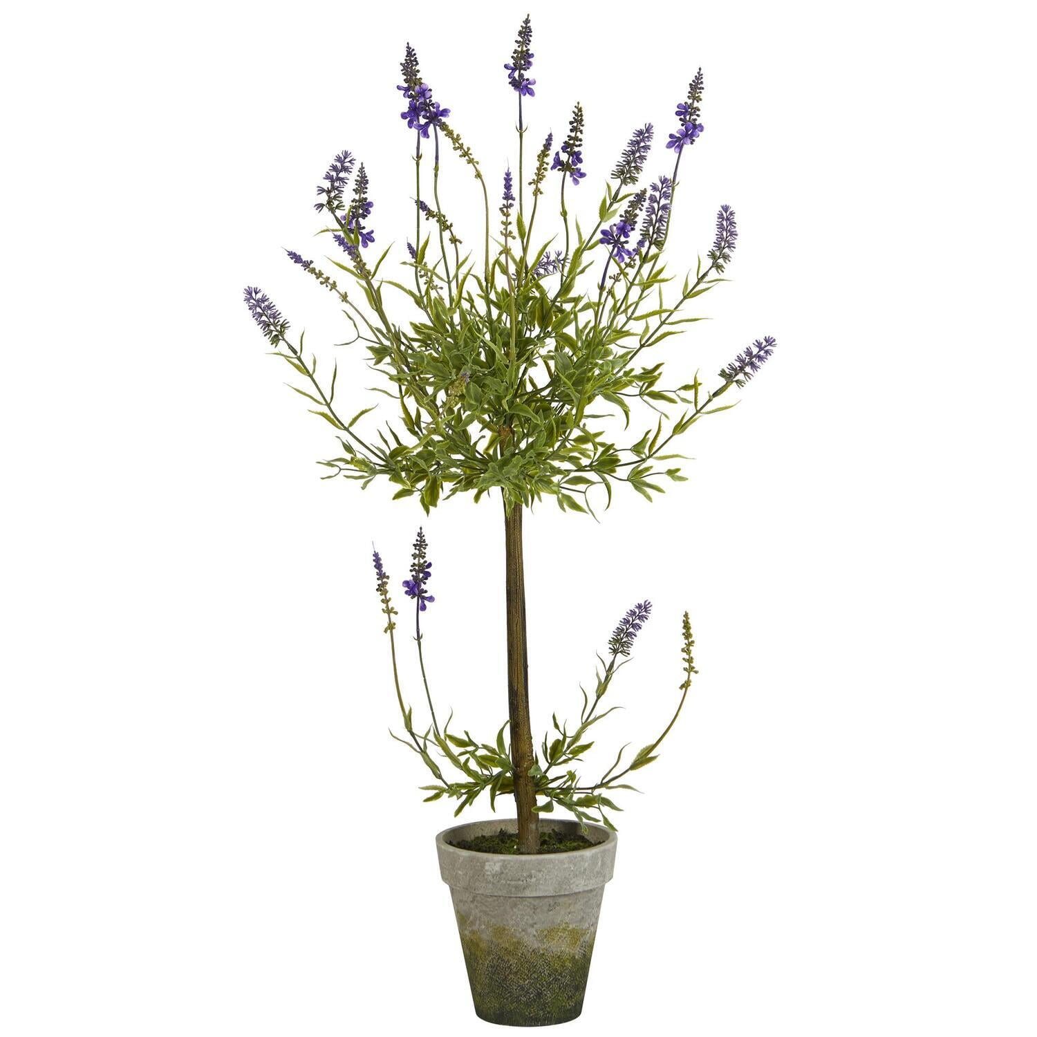 Nearly Natural Lavender Topiary Artificial Tree