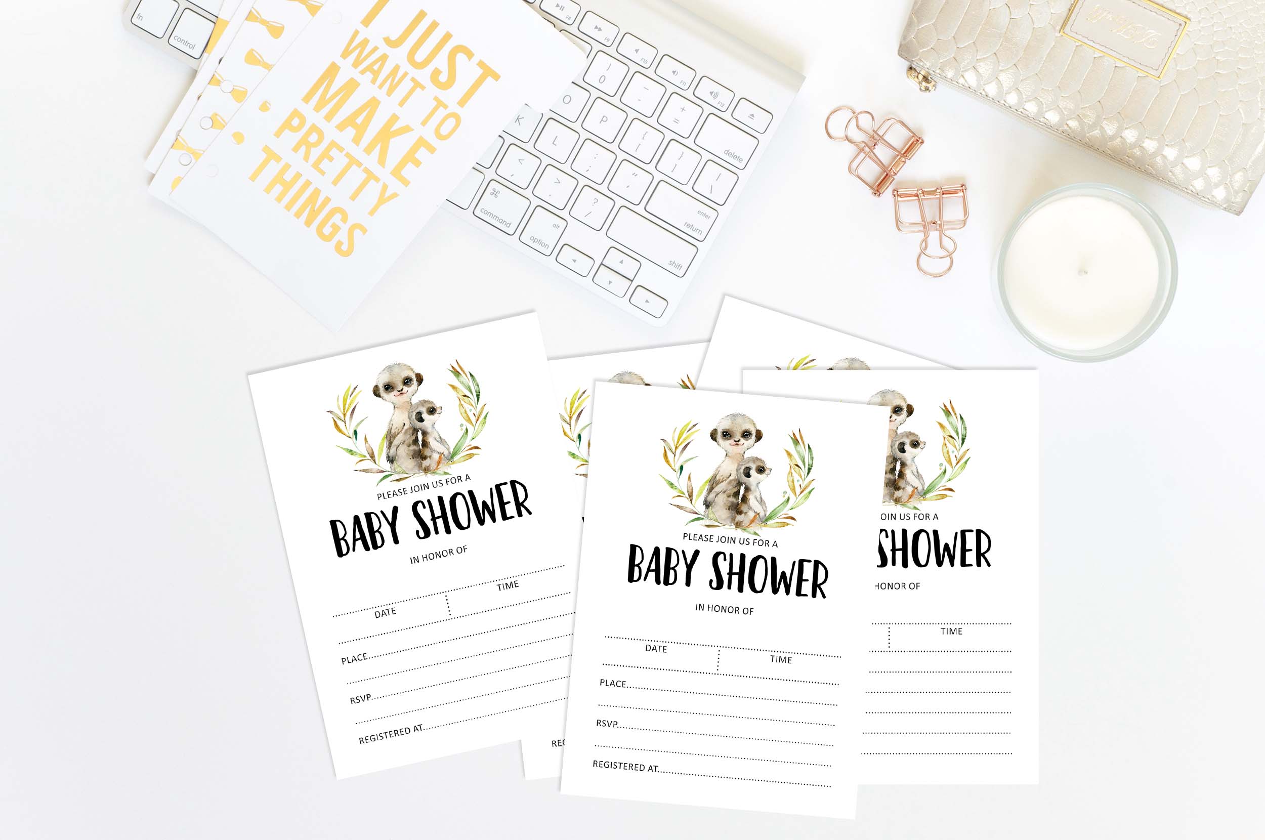Inkdotpot 30koala baby Baby Shower Invitation Cards Gender Neutral In Blank Invites
