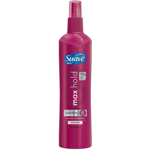 Suave Max Hold Non Aerosol Hairpsray Unscented 11 oz (Pack of 2)