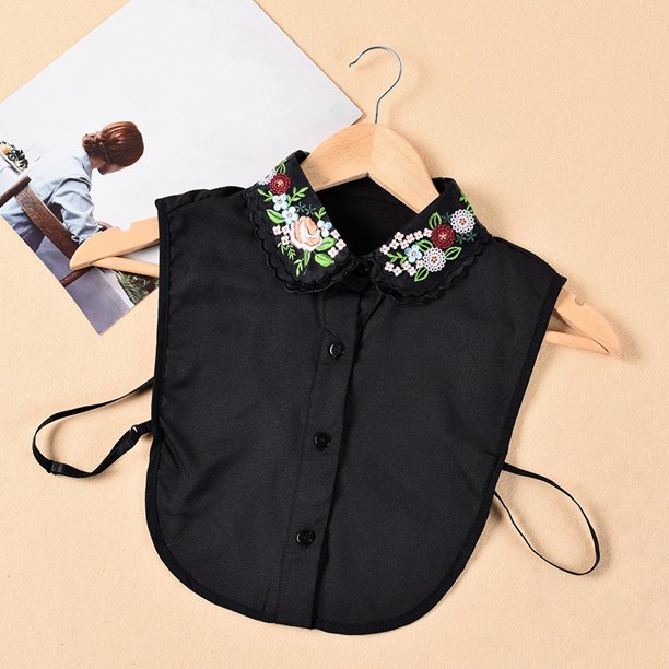 Cuello falso de algodón desmontable, blusa puntiaguda/redonda, suéter con cuello de camisa, Top con solapa, decoración de vestido Formal para mujer