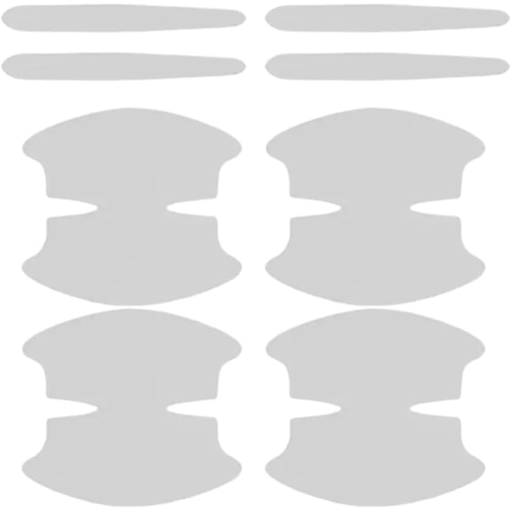 Car Door Handle Scratch Protector Sticker, Transparent, 8-Pack