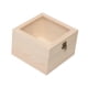 thumbnail image 2 of Caja de madera para guardar flores, caja de recuerdos, caja de madera para suministros de fiesta, boda tapa de cristal 18x18x12cm, 2 of 9