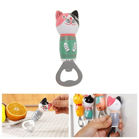 

Bestope Cat-shaped Magnet Opener Cartoon Bottle Opener Magnetic Refrigerator Sticker
