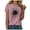 Pink, variant on Womens Tops Heart Printed Workout Tops Outdoor Graphic Tee Oversized Cropped Tshirts for Women M