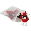 thumbnail image 4 of NOVICA Artisan Handmade Wool Felt Ornaments Penguin Holiday Decor Red Black White India Christmas Birdpenguin 'Bundle Up' (set of 3), 4 of 6