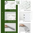 thumbnail image 3 of Clearance! Thicker Design Peel And Stick Adhesive Stick On Tile Backsplash For Kitchen And Bathroom Beige & White 12”×12” 1 Sheets, 3 of 8