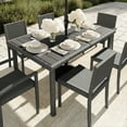 thumbnail image 5 of Martha Stewart 62" Indoor-Outdoor Patio Table with Engineered Wood Top in Gray Rattan Wicker, 5 of 11