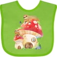 thumbnail image 3 of Inktastic Mushroom Cottage Boys or Girls Baby Bib, 3 of 4