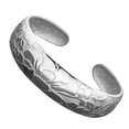 thumbnail image 1 of Lotus Flower Bangle Bracelet Silver Plated Delicate Jewelry Open Bracelet, 1 of 8