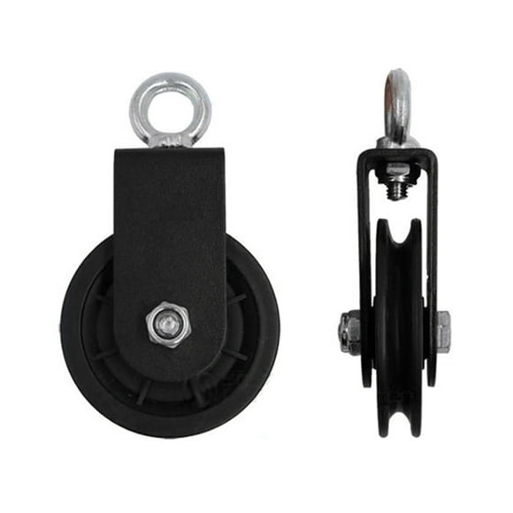 Yeacher Bearing Pulley Wheel U Type Swivel Pulley Heavy Duty Traction Wheel with Dual Mute Bearings Super-Silent Detachable 360 Degree Rotation for Cable Machine Gym Equipment Part Garage Door Hom
