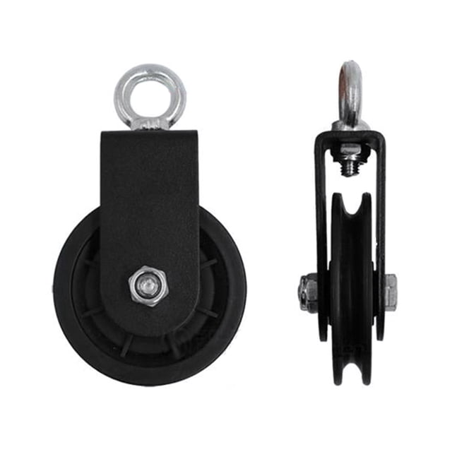 Yeacher Poulie Roulante Type U Pivotante Poulie de Traction Robuste avec Roulements Doubles Silencieux Rotation Détachable à 360 Degrés pour Machine à Câbles Équipement de Gym Porte de Garage