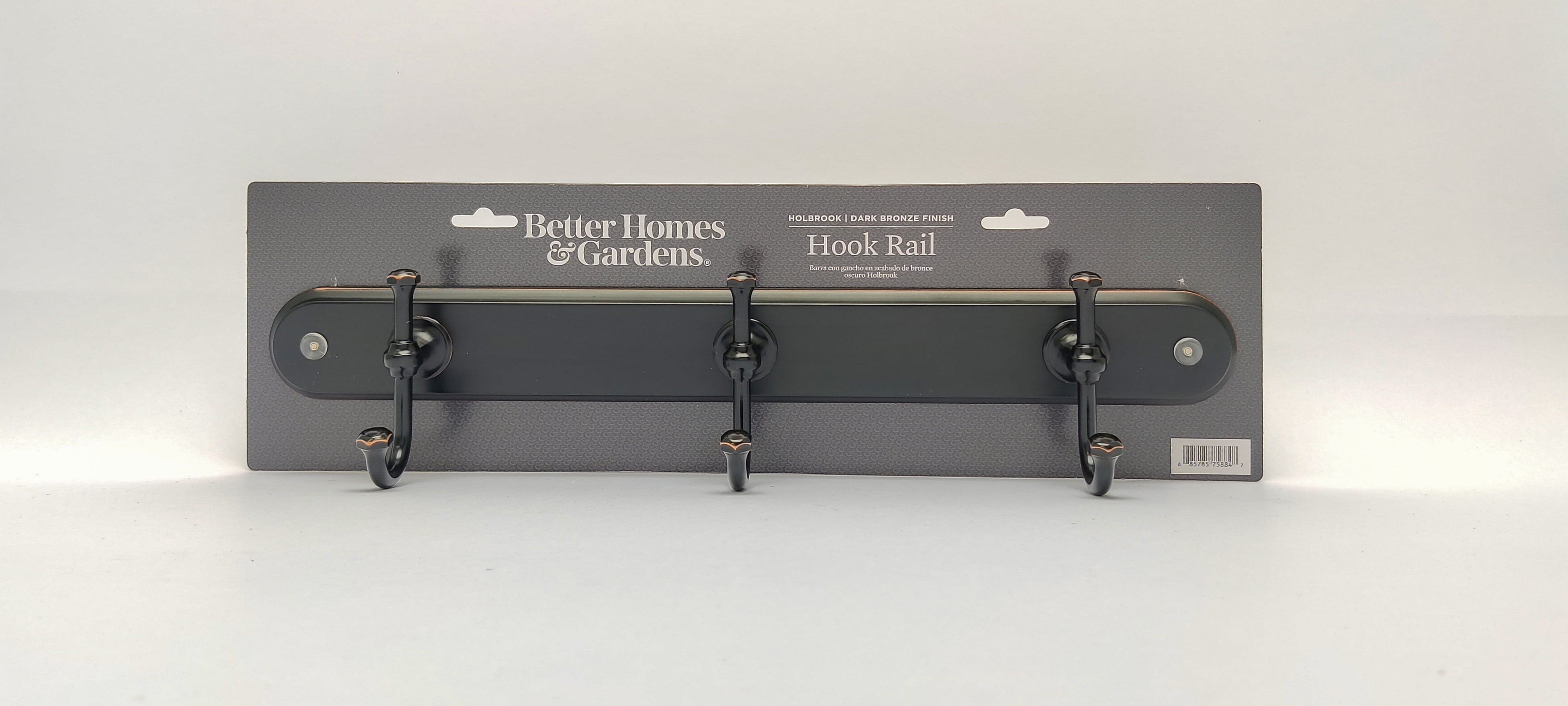 Better Homes & Gardens Holbrook 18" Hook Rack With 3 Hooks, Oil Rubbed Bronze