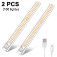 thumbnail image 1 of Motion Sensor Closet Lights Rechargeable 20 LED Wireless Under Cabinet Lighting, Stick-on Anywhere Magnetic Step Night Light for Wardrobe Cupboard Drawer Kitchen Stairs, 3 Lighting Modes, 1 of 8