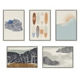 thumbnail image 4 of Kate and Laurel Sylvie New Nostalgia Skiers Framed Canvas Wall Art by Hannah Beisang, 23x33 Natural, Minimal Ski Hill Art for Wall, 4 of 6