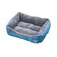 thumbnail image 2 of Cama para perros pequeños y gatos de 17,7x11,8 pulgadas, suave y cálida, suministros multiusos para mascotas, lavable, rectangular, Fondo impermeable, Azul, 2 of 9