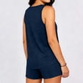 thumbnail image 6 of Matching Sets Women Clothing Casual Crew Neck Sleeveless Tank Top and Shorts with Pocket Summer 2 Piece Travel Outfits, 6 of 6