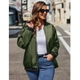 thumbnail image 4 of INVOLAND Womens Jacket Plus Size Bomber Jackets Lightweight with Pockets Zip Up Quilted casual coat Outwear, 4 of 4