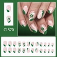 thumbnail image 3 of St. Patrick's Day Press-On Nails - Short Green Glitter Nail Stickers, Easy Application & Removal, Glossy Finish, Travel-Friendly Manicure for Holiday Celebrations, 3 of 9