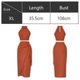 thumbnail image 2 of Women's Sexy 2 Piece Skirt Sets Elegant Bodycon Maxi Dress Sleeveless Tank Shirt Tops High Waist Ruched Slit Long Dress, 2 of 5