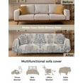 thumbnail image 3 of Boho Floral Beige Sofa Couch Covers for 3 Cushion Couch,Washable L Shape Sectional Sofa Covers for Loverseat,Multi Traditional Oriental Boho Tribal Ethnic Slipcover Throw Blanket Futon Cover 71x134, 3 of 8