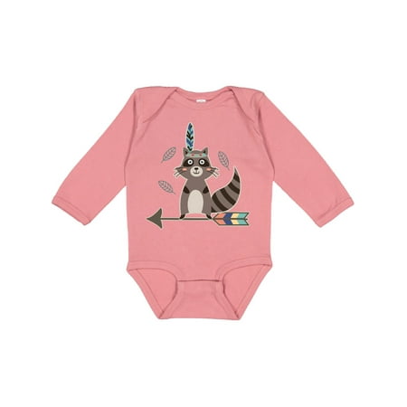 

Inktastic Raccoon Woodland Tribal Arrow Gift Baby Boy or Baby Girl Long Sleeve Bodysuit