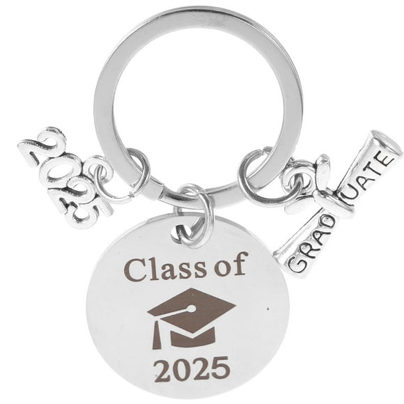 MOVTOTOP Porte-Clés Unique Classe de 2025 en Acier Inoxydable Créatif Bijou de Collation des Grades 2025 Porte-Clés Charme Cadeau Souvenir pour Lui et Elle