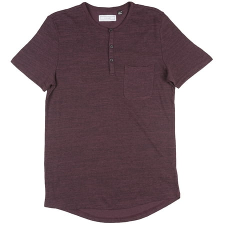 - Five Four Acacia Henley T-Shirt Pocket Elongated Marled Wine Mens