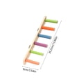 thumbnail image 3 of Wooden Parrot Ladder Bird Climbing Ramp Toy Natural Wood Hanging Activity Gym, Multicolor, for Small Birds, with Rope and Screws, 20-35 cm, 3 of 6